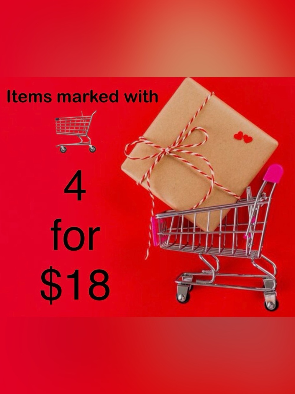 🛒 4 items for $18